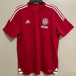 Mens Adidas Atlanta United MLS Team Issue Sideline Aeroready Polo Shirt NEW